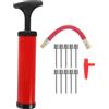 Abaodam Pompa per Palloni Portatile Mini Manuale, Pompetta per Sfera, Pp e Lega di Alluminio, Gonfiaggio Rapido ad Alta Pressione, Rosso, per Palloni Sportivi e Basket,