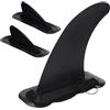 Generico Kayak Skeg e Surfing Board Skeg, 3 Pezzi in PVC Nero, Good Grip, per Pagaiare su Acque Piane e Surfboard