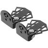 IMUSINICE Pedali Bici Posteriori Pieghevoli in Acciaio Neri 2 Pezzi | Scanalature Antiscivolo, per Assi Anteriori e Posteriori, Compatibili Road Bike e Bmx