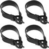 TEHAUX Cinghie Regolabili Set 4 Pezzi per Scarponi da Sci e Snowboard in TPU Nero 32x2,4 Cm, Prevenzione Distacco e Adatte per Sci e Snowboard