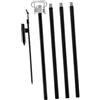 Abaodam Supporto Lampada da Campeggio Pieghevole a Doppia Testa Gancio per Appendere, Lega di Alluminio, Nero, Portatile, Resistente alla Corrosione, per Tenda da Campeggio e Uso Outdoor