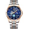 DAXIAOYU Trend Starry Sky Dial Orologi da Uomo Luminoso Impermeabile Multifunzione Calendario Cronografo Orologio In Acciaio Inox Orologi Al Quarzo