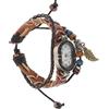 Hemobllo 1pezzi Orologio Uomo Donna Vintage in Pelle Orologio Al Quarzo Cinturino Alla Moda Da Polso Bracciale