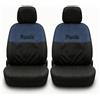 Auto Accessori Lupex Coprisedili Compatibili per Panda Terza serie (2012 al 2022), Set Sedili Anteriori in Tessuto, Protezione Sedili, Facili da Installare, Made in Italy (Blu Scuro - Nero)