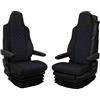 Generic Set di coprisedili per Man TGX TG3 dal 2020 (nero con cuciture blu)