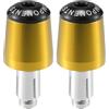 Hihaha Tappo Estremità Manubrio Moto Per Honda CBR600RR 2 Pezzi | Per Honda CBR250R CBR1000RR Lega Alluminio Tono Oro 80x35mm 22mm M8x1.25 Facile Installazione Protezione Manubrio