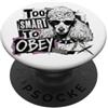 The Unruly Menagerie Barboncino ribelle troppo intelligente per obbedire a un cane divertente PopSockets PopGrip Adesivo