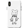 Cute Scary Bear Monster Halloween Appare Custodia per iPhone X/XS Simpatico mostro orso spaventoso con mantello Halloween