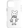 Cute Scary Bear Monster Halloween Appare Custodia per iPhone 16 Pro Max Simpatico mostro orso spaventoso con mantello Halloween