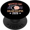 Eclipse Observer Co. Testimone dell'eclissi solare dell'oscurità 2026 PopSockets PopGrip Adesivo