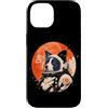 Vintage Border Collie Aesthetic Japanese Custodia per iPhone 14 Cane Border Collie stile retrò anni '70 giapponese minimalista