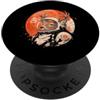 Vintage Deer Aesthetic Japanese Graphic Arte minimalista giapponese anni '70 Retro Space Deer PopSockets PopGrip Adesivo