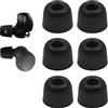 JNSA, Foam4XM4B3PL - Tappi auricolari di ricambio per Sony WF-1000XM4 1000XM5 C700n, Linkbuds S, in memory foam, cancellazione del rumore, misura L, 3 paia, colore: nero