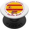 Europe Total Solar Eclipse 08.12.2026 Total Solar Eclipse 08.12.2026 Festa dell'eclissi Spagna PopSockets PopGrip Adesivo
