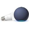 Amazon Echo Dot (Ultimo modello) con Alexa+, Blu Notte + Philips Hue White Lampadina LED Smart (E27), Bundle Illuminazione Intelligente con Controllo Vocale
