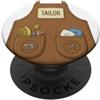 The Laughing Seamstress Grembiule da sarta divertente da sarta per sartoria PopSockets PopGrip Adesivo
