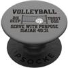 Sports Mom Fede di pallavolo cristiano PopSockets PopGrip Adesivo