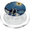Europe Total Solar Eclipse Vincent Van G Eclissi solare totale 08.12.2026 Notte stellata della Groenlandia Puffin PopSockets PopGrip per MagSafe