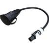 NWP Adattatore 0,5 m powerCON grigio NAC3FXXB su presa Schuko - 3 x 1,5 mm² - tubo in gomma
