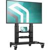 ONKRON Supporto TV da pavimento con Rotelle Mobile TV Universale con Ripiani Carrello porta TV Orientabile Piedistallo TV per schermi 40¨-80¨ fino 45 kg VESA max 700x400 mm