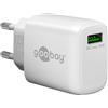 goobay Caricabatterie USB A compatto Alimentatore 18 W Caricabatterie rapido Quick Charge/iPhone 16 connettori/adattatore mini presa -A/piccolo/nero / 61671