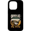 Golf Driver Sunset Golfing Custodia per iPhone 15 Pro Driver Life - Pilota da golf retrò Big Swing