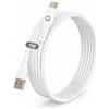 VELAMP EGP700-2 - Cavo USB Type-C a USB A 2.0, Cavo Ricarica Rapida Type C Certificato USB-IF Compatibile con iPhone 16/15, iPad, Samsung Galaxy, Tablet, Laptop, Cavetto USB-C 20W, 1M, 480Mbps, Bianco