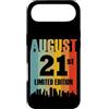 Born In August The Twenty One Month 8 Da Custodia per iPhone Air Agosto 21 Edizione Limitata Retro Vintage Compleanno