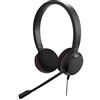Jabra Evolve 20 Stereo Headset - Comunicazioni unificate, cuffie certificate per tutte le piattaforme con cancellazione passiva del rumore - USB-C con controller - Nero
