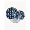 EXCÉLSA Servizio di piatti in porcellana Blue Silk, 6 persone, set da 18 -