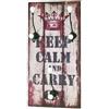 HAKU Appendiabiti da Parete Motivo, Nero, Ceramica, MDF, Metallo - Dim. L 30 cm x A 60 cm x P 12 cm, Stile Industriale