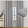 Ystyle Tende Oscuranti per Interni 2 Pezzi, 117x137 CM, Termiche Isolanti, Anti-Rumore, con Anelli, Tenda Moderna Per Camera da Letto e Soggiorno, Grigio Chiaro