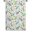 ggaimwf Tende dinosauro per la cameretta dei bambini Animali dei cartoni animati Fauna selvatica giurassica Vulcano Tende per finestre Linguetta posteriore per tende Asilo nido 107x215cm 1 Pannello