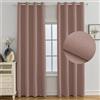 Ystyle Tende Oscuranti per Interni 2 Pezzi, 117x137 CM, Termiche Isolanti, Anti-Rumore, con Anelli, Tenda Moderna Per Camera da Letto e Soggiorno, Rosa Selvatica