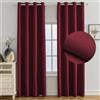Ystyle Tende Oscuranti per Interni 2 Pezzi, 117x137 CM, Termiche Isolanti, Anti-Rumore, con Anelli, Tenda Moderna Per Camera da Letto e Soggiorno, Bordeaux