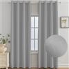 Ystyle Tende Oscuranti per Interni 2 Pezzi, 140x180 CM, Termiche Isolanti, Anti-Rumore, con Anelli, Tenda Moderna Per Camera da Letto e Soggiorno, Grigio Chiaro