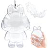 LUCYLANKER Custodia Acrilico Trasparente per Figure Blind Box, Custodia Protettiva per Crybaby con Catena in Metallo, Copertura Antipolvere e Antigraffio per Mini Bambole da Collezione