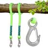 DASKING 2 Corda per Altalena con Gancio 200kg, Corda Fissaggio per Altalena da Esterno, Corda per Amaca Albero, Cinghie Fissaggio Altalena, Accessorio Poliestere per Albero, Amaca Sospesa