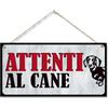 CARISPIBET Attenzione al cane! Cartelli di avvertimento per la vostra casa cartelli per proprietari di cani cartelli per esterni targa per cancello 15 x 30 cm