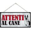 CARISPIBET Attenzione al cane! Cartelli di avvertimento per la vostra casa, pratici cartelli da esterno, cartello per la porta di casa 15 x 30 cm