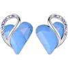 Leafael Festa della Mamma Orecchini Donna Cuore Infinity Love con Pietra dei Desideri e Cristalli Portafortuna Gioielli Anallergici Argento o Oro Rosa con Scatola Regalo