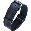 BINLUN Cinturini per Orologi in Pelle Cinturino Orologio in Cuoio Oliata Cavallo Pazzo 18mm 19mm 20mm 21mm 22mm 24mm Cinturini di Ricambio in Un Pezzo per Uomo e Donna con Fibbia Argento/Nero