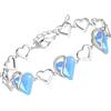 Leafael Festa della Mamma Bracciale Donna Cuore Infinity Love con Pietra dei Desideri e Cristalli Portafortuna Gioiello Anallergico Argento o Oro Rosa con Scatola Regalo Estensore Catena 7+2 Pollici