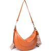 SONARIN Mezzaluna Borsa a Tracolla Donna,Impermeabile PU Borsa a Spalla Crossbody Borsetta Tracolla Moda Borsa Mano Donna con 2 Tracolle per Lavoro Viaggio Shopping(Marrone)