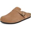 Intini Zoccoli e Sabot Uomo Donna Ciabatte in Pelle Chiuse | Pantofole Comodo, Scarpe con Adjustable chiusura, Ciabatta Sottopiede in Sughero