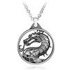 PikaLF Collana da uomo drago retrò con catena da 19,7 pollici amuleto drago gotico, ciondolo drago vichingo regalo gioielli drago animale punk, 4.4 cm (pendant) x 50 cm (chaîne), Acciaio inossidabile