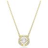 Swarovski Una Angelic Ciondolo, Tagli Misti, Bianco, Finitura Oro 18 Carati