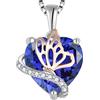 YL Collana Farfalla Cuore Argento 925 con Pietra portafortuna di Dicembre Ciondolo Tanzanite da Donna