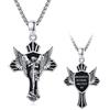 ZIPPICE Collana in argento Sterling 925 con ciondolo a forma di santo patrono, amuleto, gioiello per uomo e donna, con catena in acciaio inox, 33mm * 26mm, Base