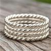 Artisan India Argento sterling 925, argento massiccio, anello a fascia, anelli impilabili t...